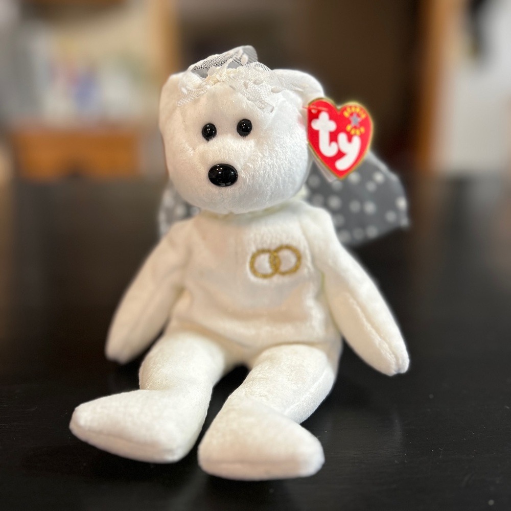 Ty beanie baby Mrs. Bride wedding bear 2001